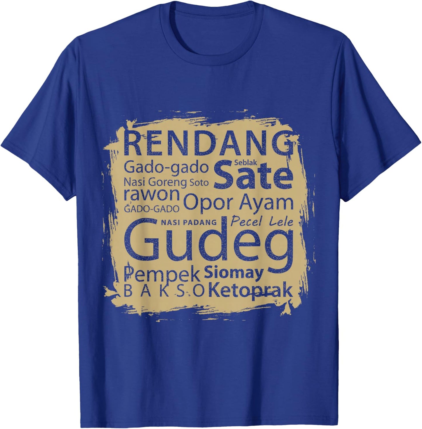 Vintage Retro Apparel Of Indonesia Food Top Favorit Indonesia Food T-Shirt - T-Shirt | Royal