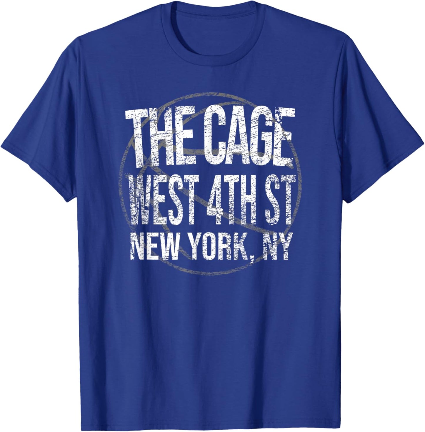 Basketball New York City THE CAGE Throwback Retro T Shirt T-Shirt - T-Shirt | Royal