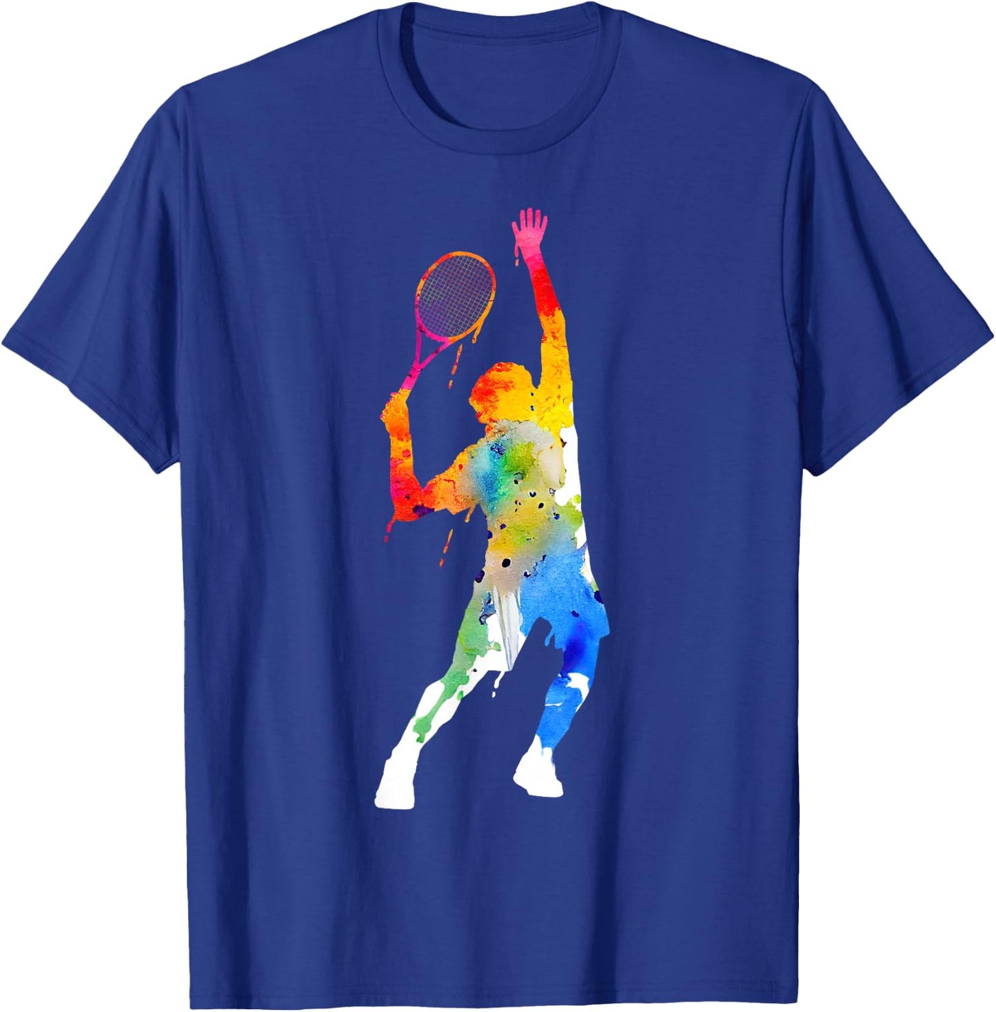 Colourful Tennis Player T-Shirt - T-Shirt | Royal