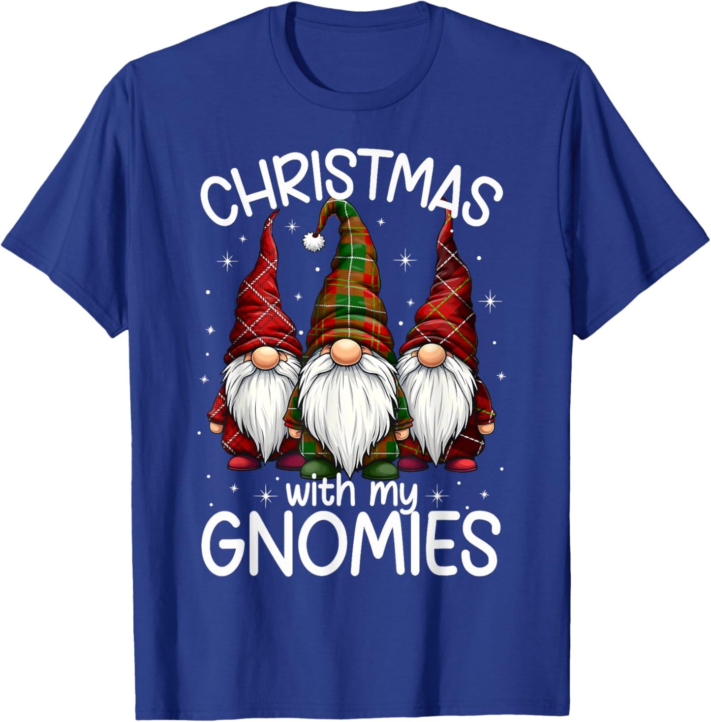 Christmas With My Gnomies Xmas Family Gnome Winter Holiday T-Shirt - T-Shirt | Royal