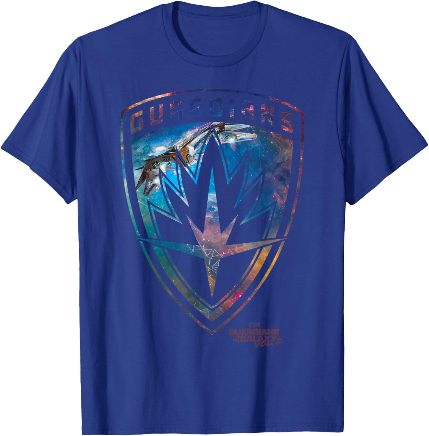 Marvel Guardians of The Galaxy Vol 2 Rainbow Ravager Badge T-Shirt - T-Shirt | Royal