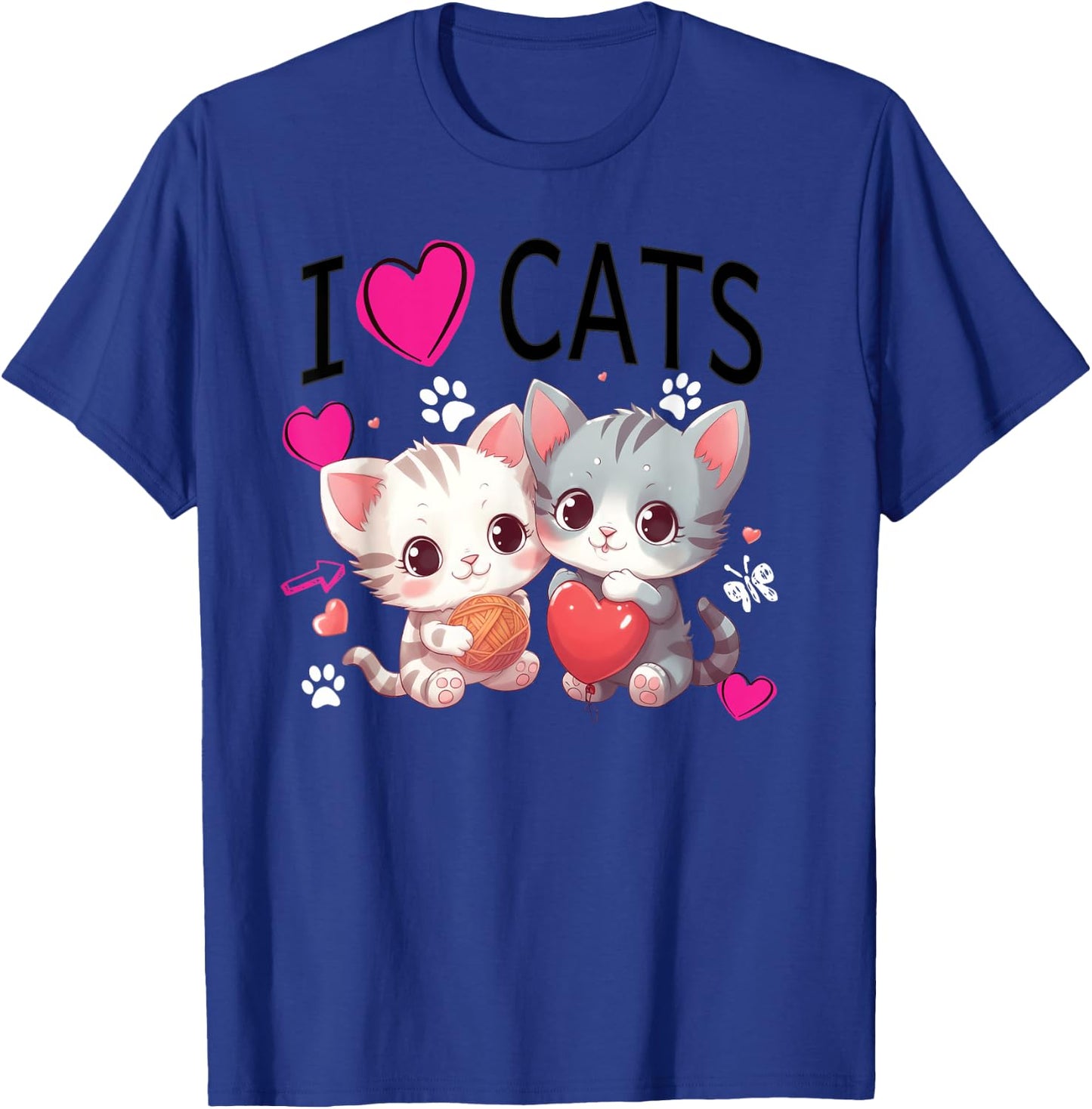 I love cats Just a girl who loves Cats Gifts idea T-Shirt - T-Shirt | Royal