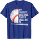 Funny My Favorite Baseball Player Calls Me Pa Father's Day T-Shirt - T-Shirt | Royal