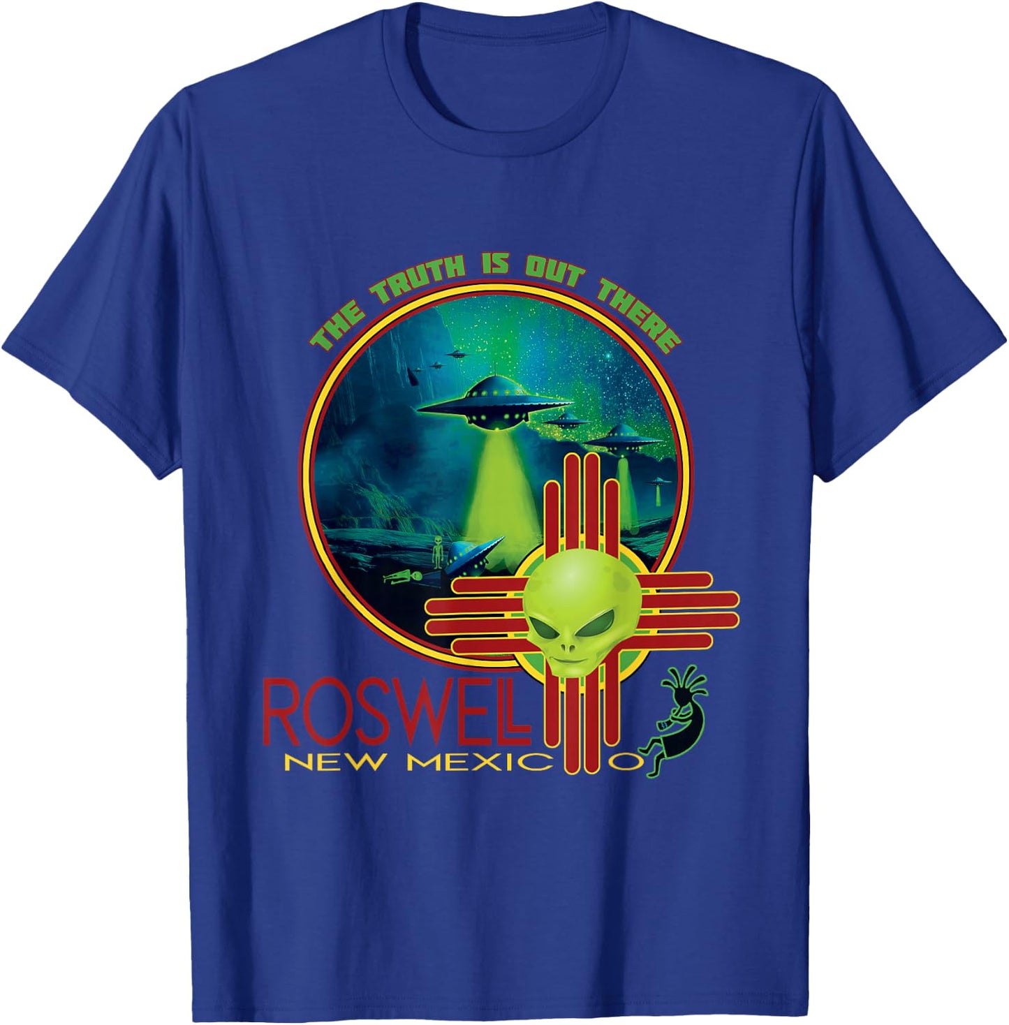Roswell New Mexico Alien Spaceship Crash Souvenir T-Shirt - T-Shirt | Royal