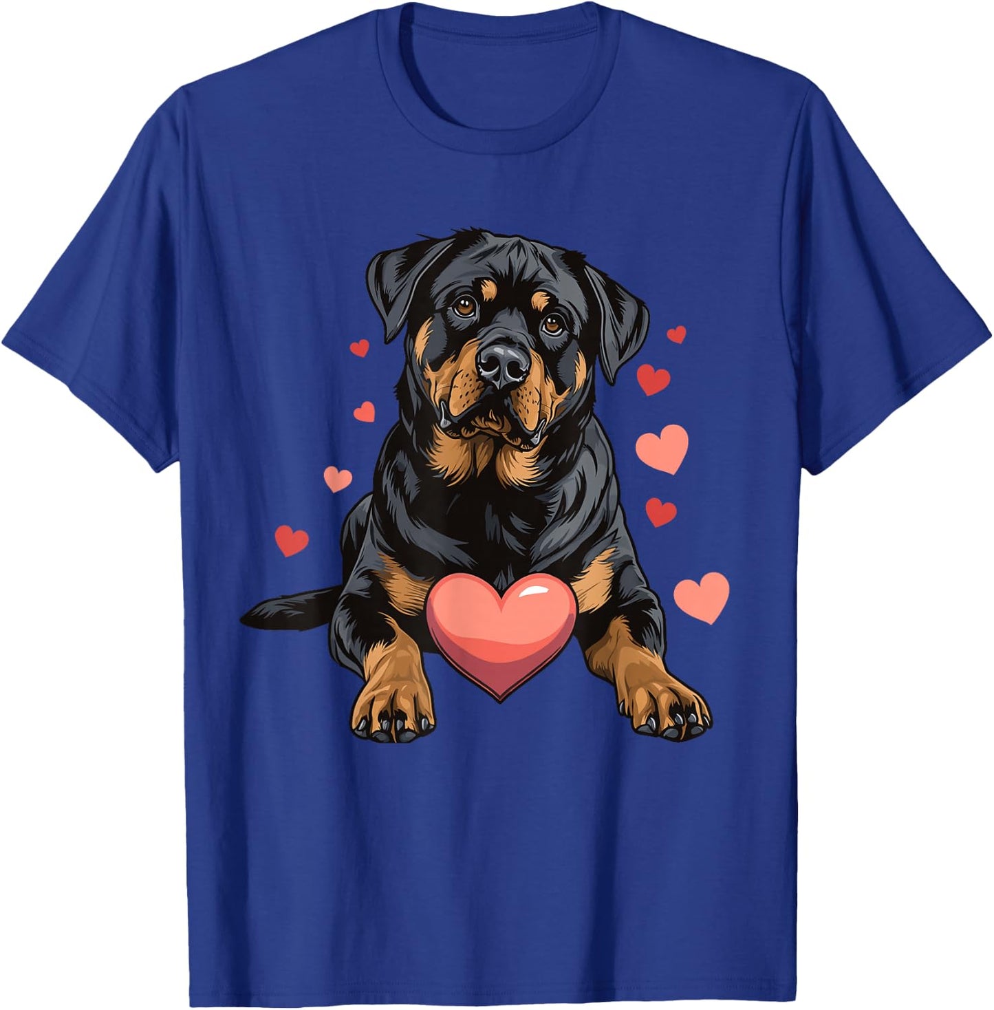 Rottweiler Dog Heart Pet Dog Animal Lover T-Shirt - T-Shirt | Royal