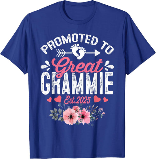 Promoted To Great Grammie Est 2025 First Time Grammie Floral