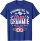 Promoted To Great Grammie Est 2025 First Time Grammie Floral T-Shirt - T-Shirt | Royal