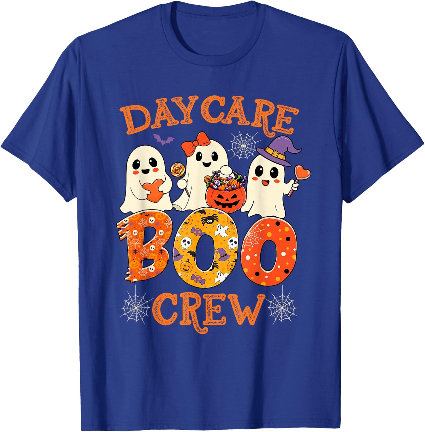 Daycare Boo Crew Funny Halloween Spooky Costume for Teacher T-Shirt - T-Shirt | Royal