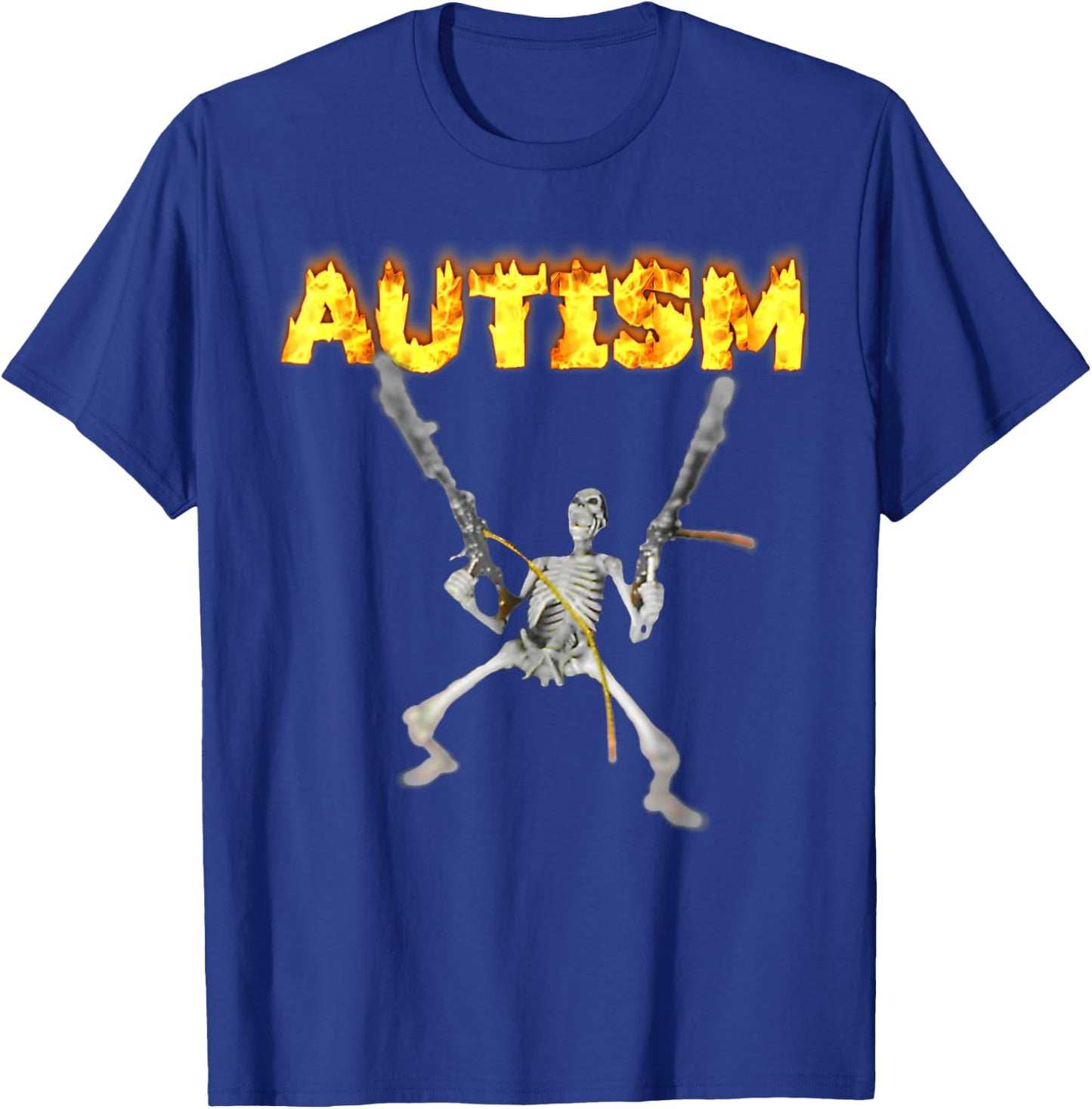 Autism Skeleton Funny Oddly Specific Dank Meme T-Shirt - T-Shirt | Royal