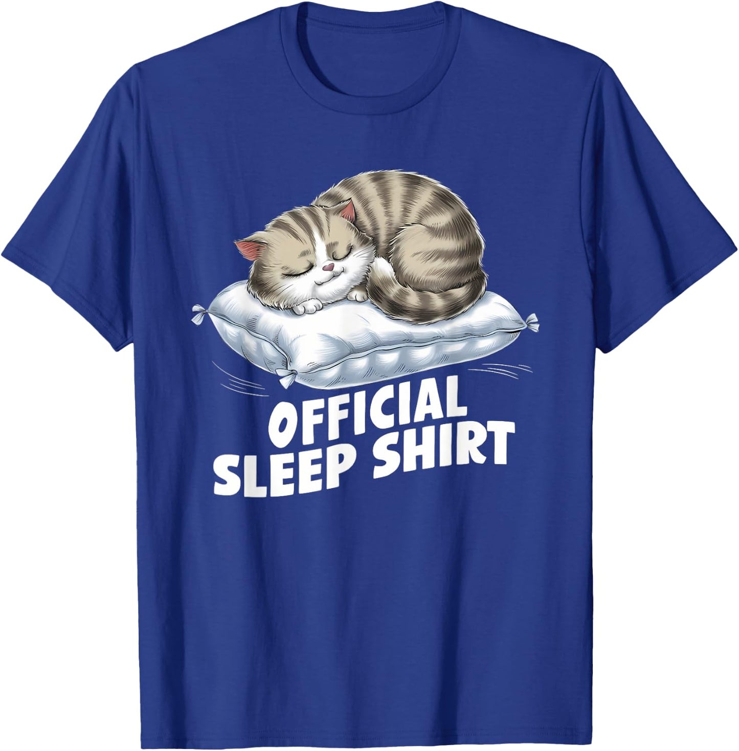 Official Sleep Shirt Cat Pajamas Nightgown T-Shirt - T-Shirt | Royal