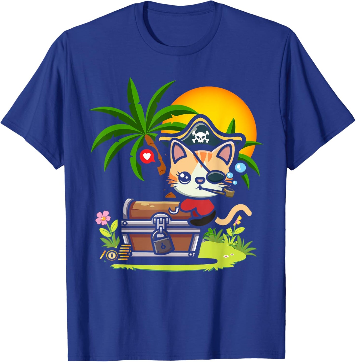Kwazii Cute Funny Pirate Cat Kids T-Shirt - T-Shirt | Royal