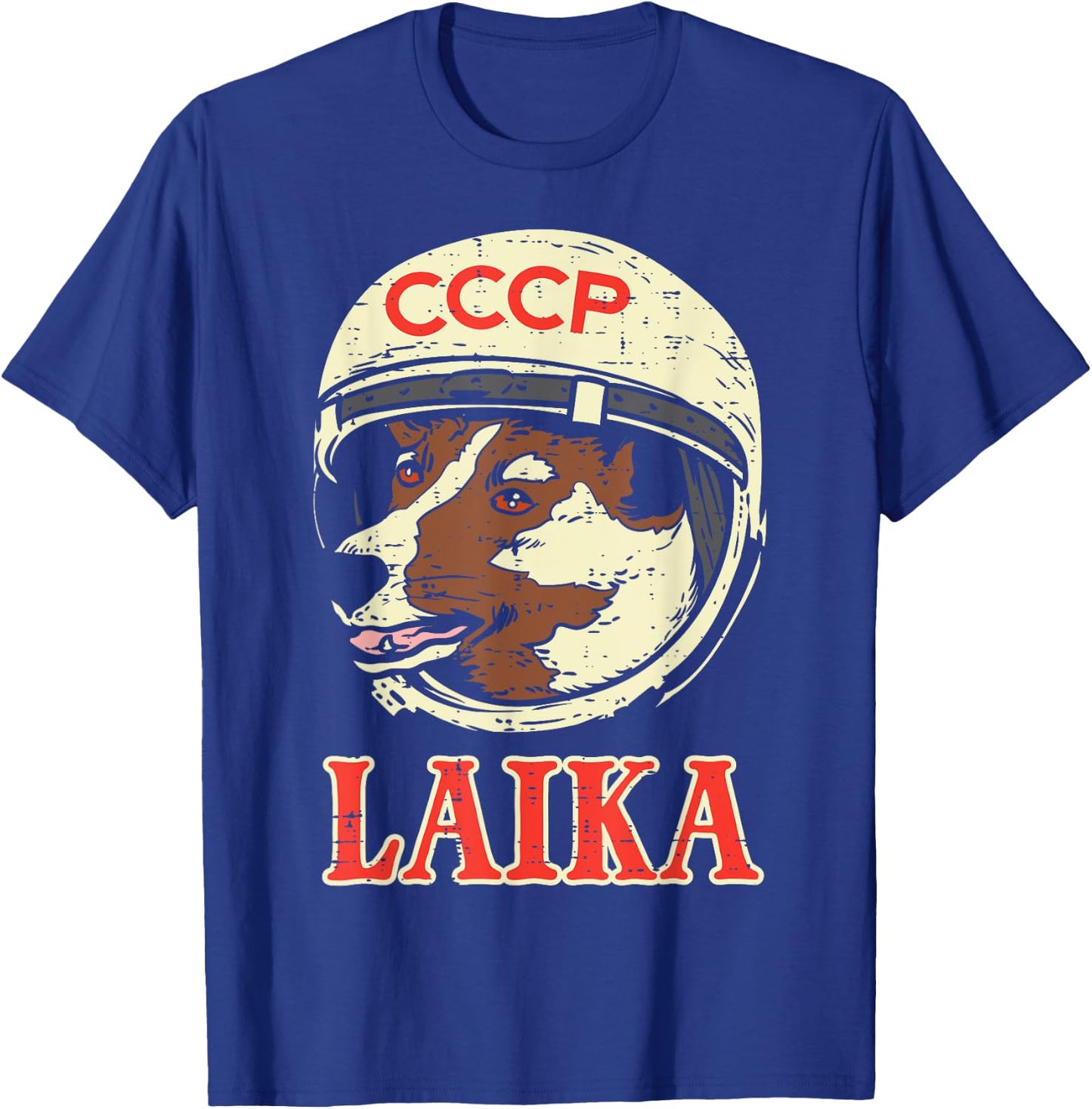 Astronaut Dog Cccp Laika Space Soviet Galaxy Men Women Kids T-Shirt - T-Shirt | Royal