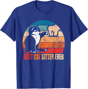 Best Cat Sitter Ever Funny Fist Bump T-Shirt - T-Shirt | Royal