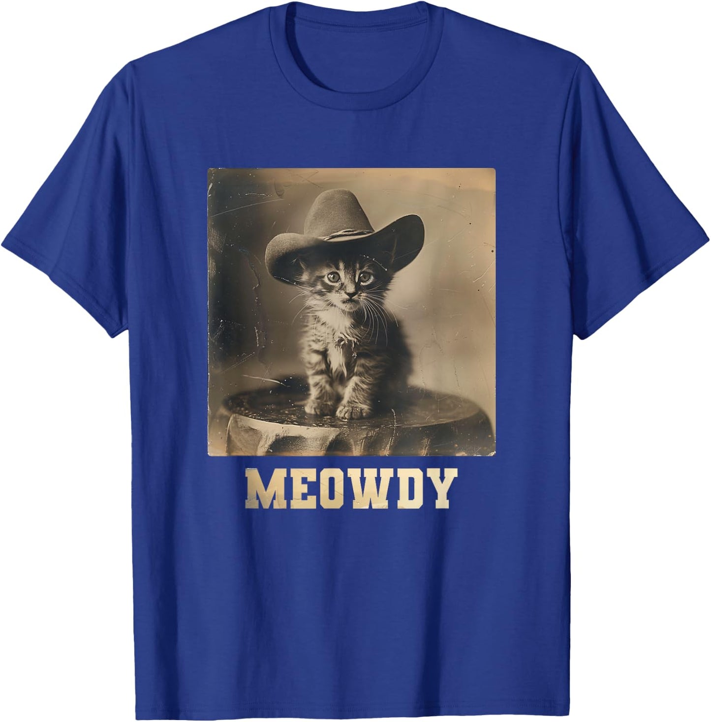 Meowdy Texas Cat Meme T-Shirt - T-Shirt | Royal
