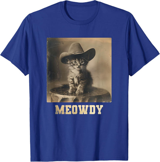 Meowdy Texas Cat Meme T-Shirt - T-Shirt | Royal