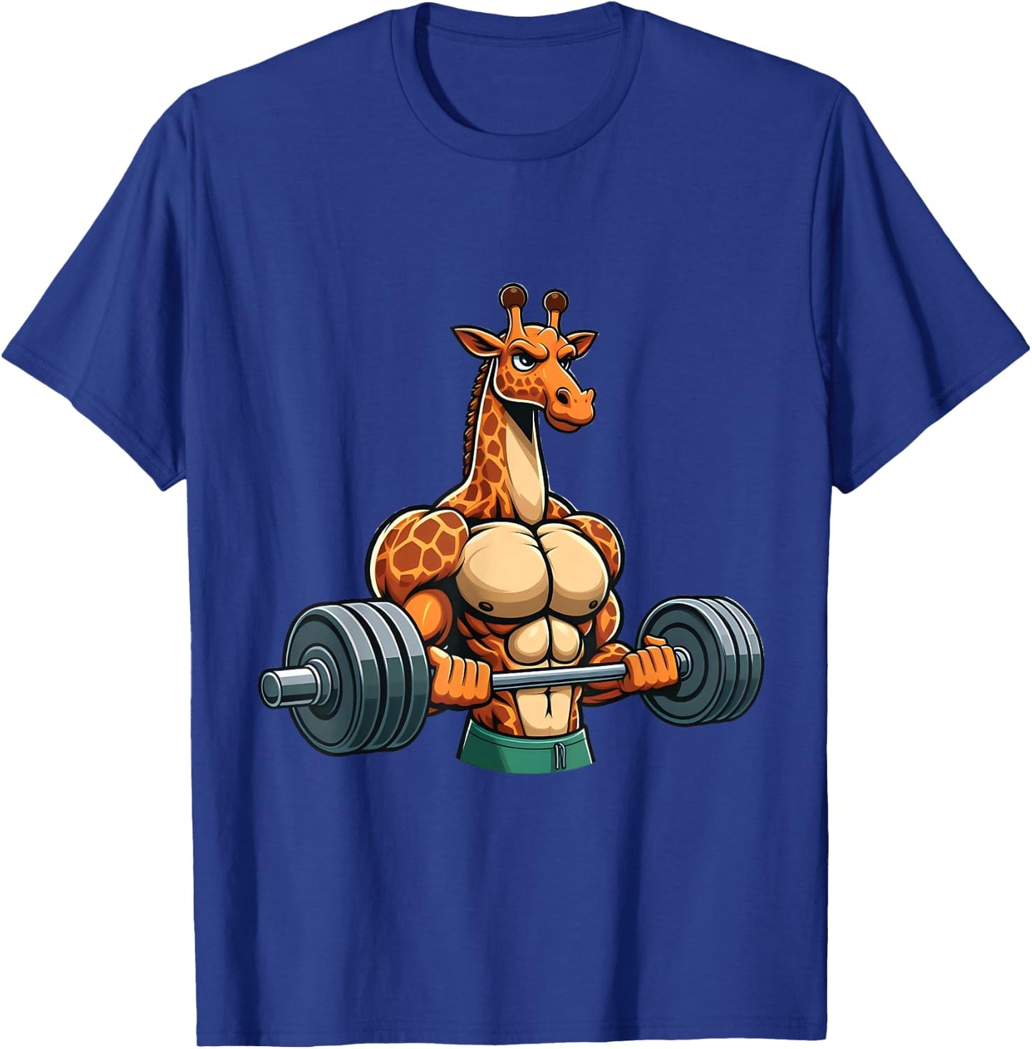 Funny Giraffe Gym Weightlifting Fitness Workout Deadlift T-Shirt - T-Shirt | Royal