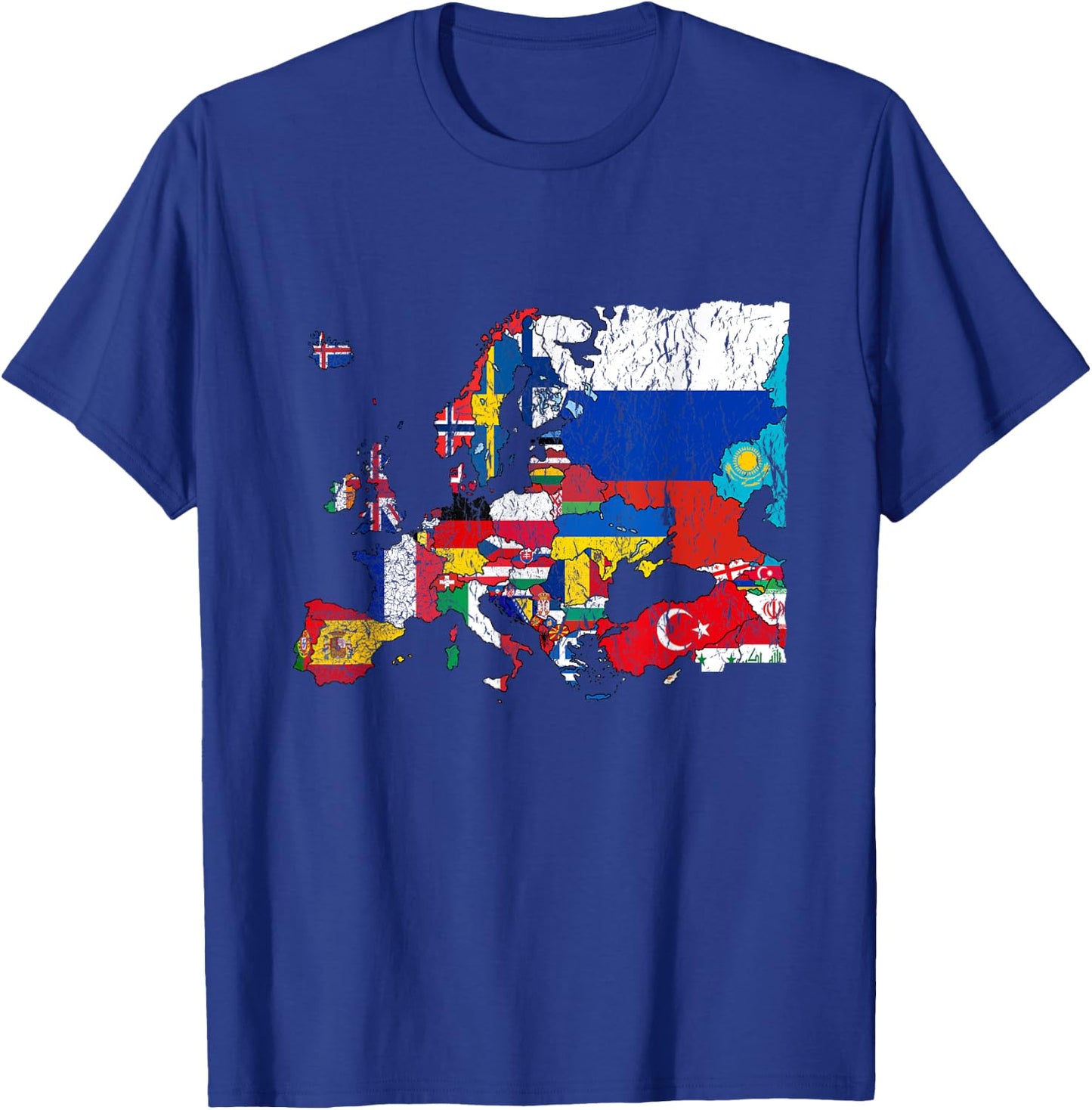 Europe Map with Flags T-Shirt - T-Shirt | Royal