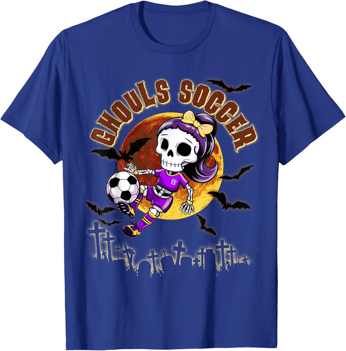 Halloween Soccer Girl for Teen Girls October Trick or Treat T-Shirt - T-Shirt | Royal