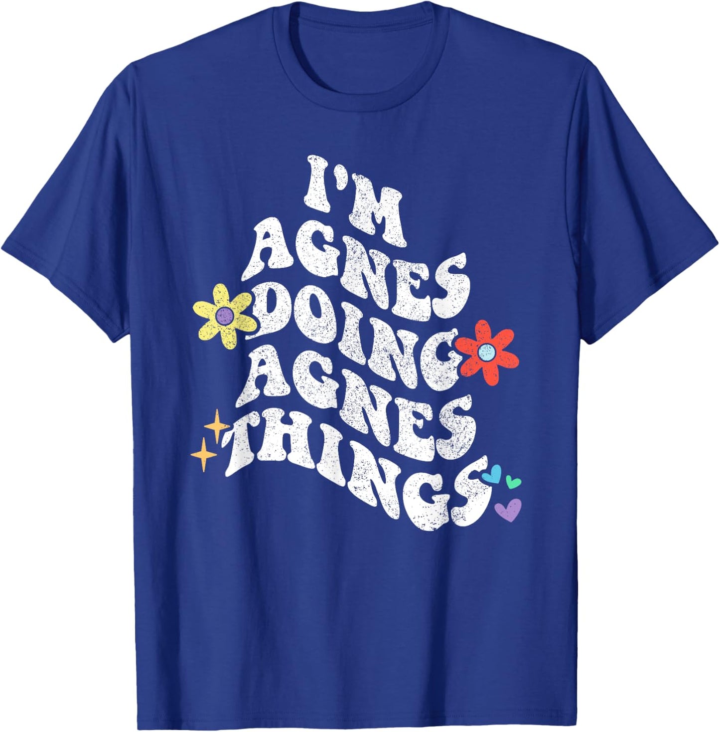 Retro Groovy Im AGNES Doing AGNES Things Funny Mother's Day T-Shirt - T-Shirt | Royal