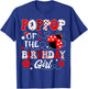 PopPop Of The Birthday Girl Lady Bug Birthday Party T-Shirt - T-Shirt | Royal