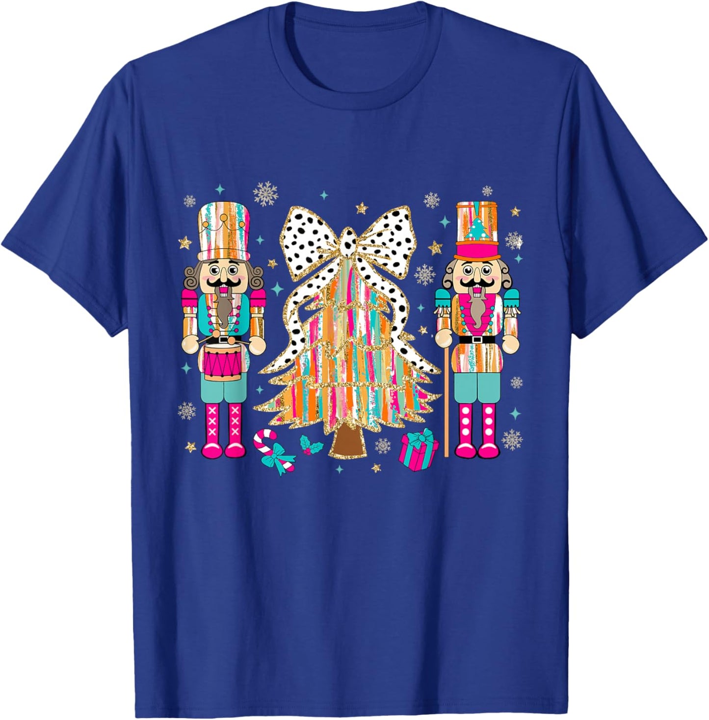 Pink Nutcracker Squad Xmas Pink Christmas Tree Women Kids T-Shirt - T-Shirt | Royal