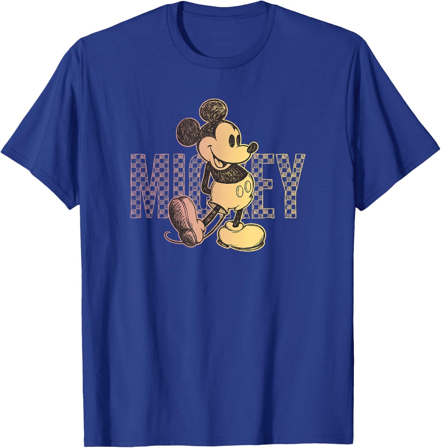 Disney Mickey And Friends Mickey Checker Sketch T-Shirt - T-Shirt | Royal