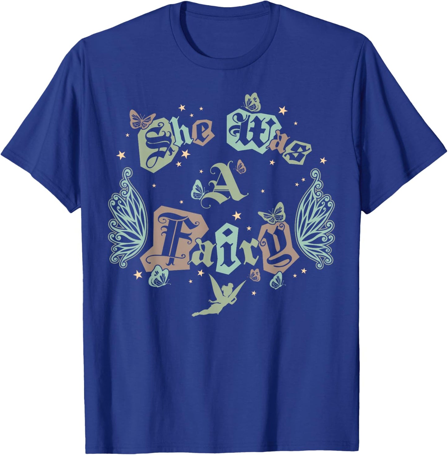 Disney Peter Pan She was A Fairy Tinker Bell Fairy Wings T-Shirt - T-Shirt | Royal