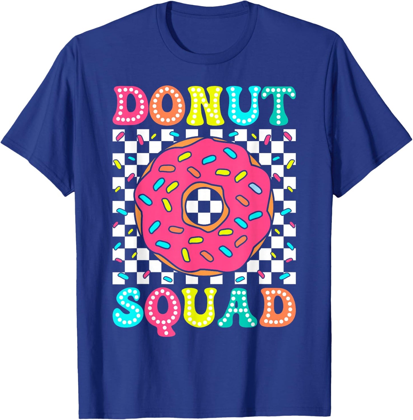 Donut Squad Groovy Donut Lover Birthday Party Girls T-Shirt - T-Shirt | Royal