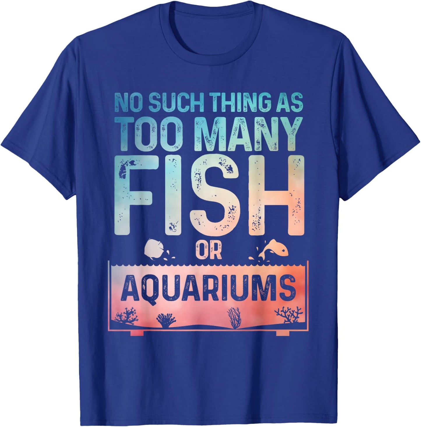 Aquarium Design Women Fish Lover Aquarium Fish Tank T-Shirt - T-Shirt | Royal