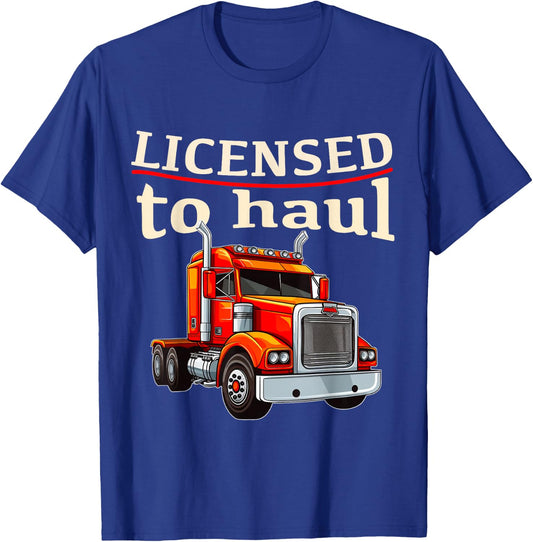 CDL Truck Driver Trucker Driving Passed CDL Exam T-Shirt - T-Shirt | Royal