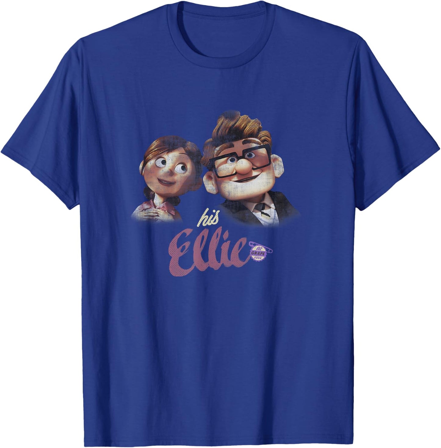 Disney Pixar Up Carl & Ellie Couple His Ellie Distressed T-Shirt - T-Shirt | Royal