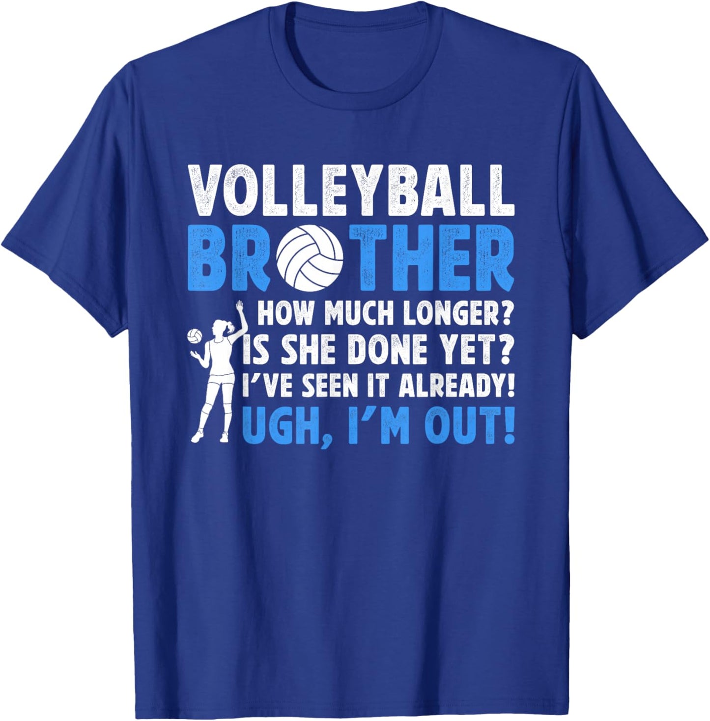 Funny Volleyball Brother Of A Volleyball Player T-Shirt - T-Shirt | Royal