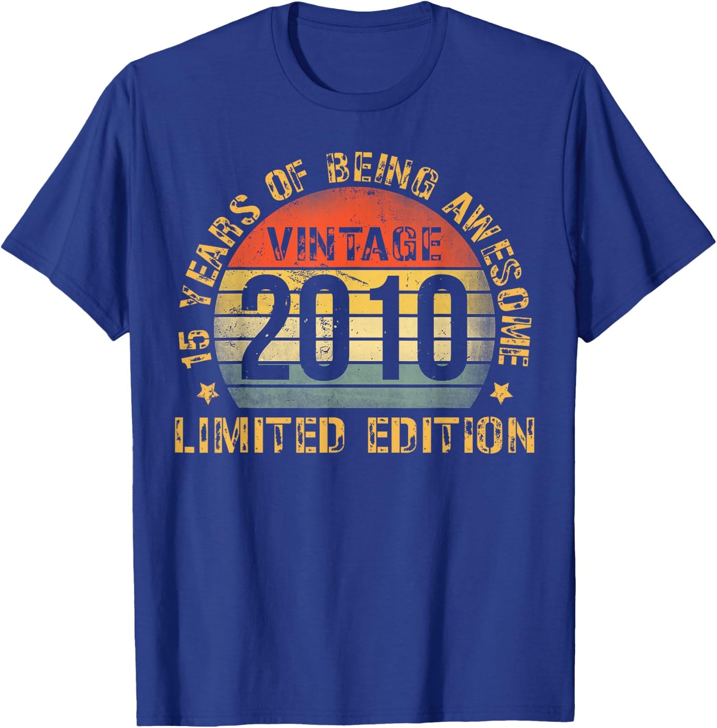15 Year Old Bday Decorations Son Boy 15yr 2010 15th Birthday T-Shirt - T-Shirt | Royal