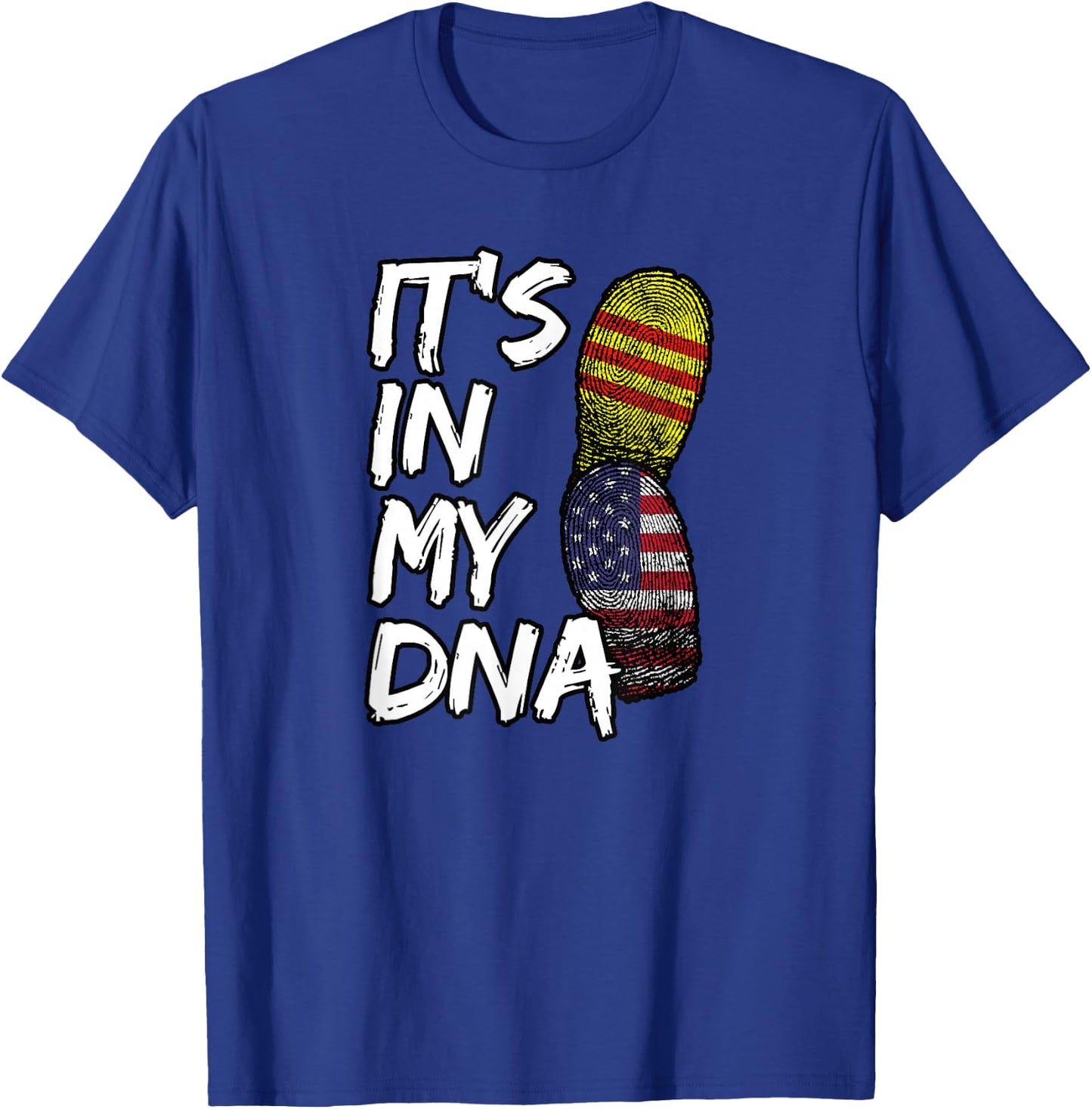 South Vietnam Vietnamese America American USA My DNA Flag T-Shirt - T-Shirt | Royal