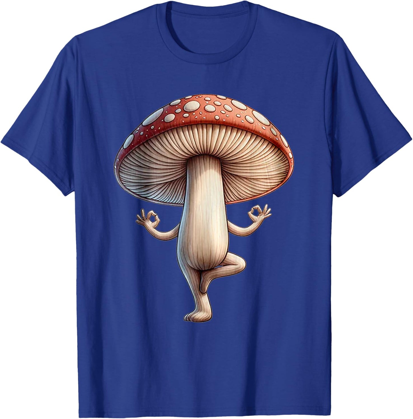 Funny Yoga Mushroom T-Shirt - T-Shirt | Royal