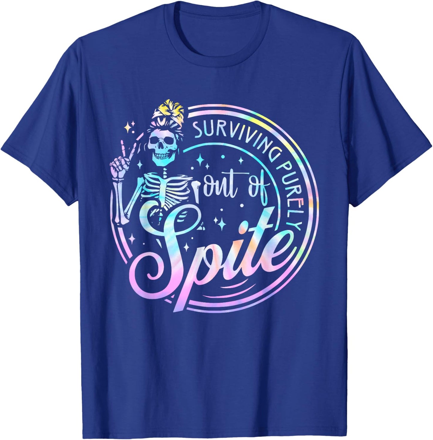 Tie Dye Skull Women T-Shirt - T-Shirt | Royal