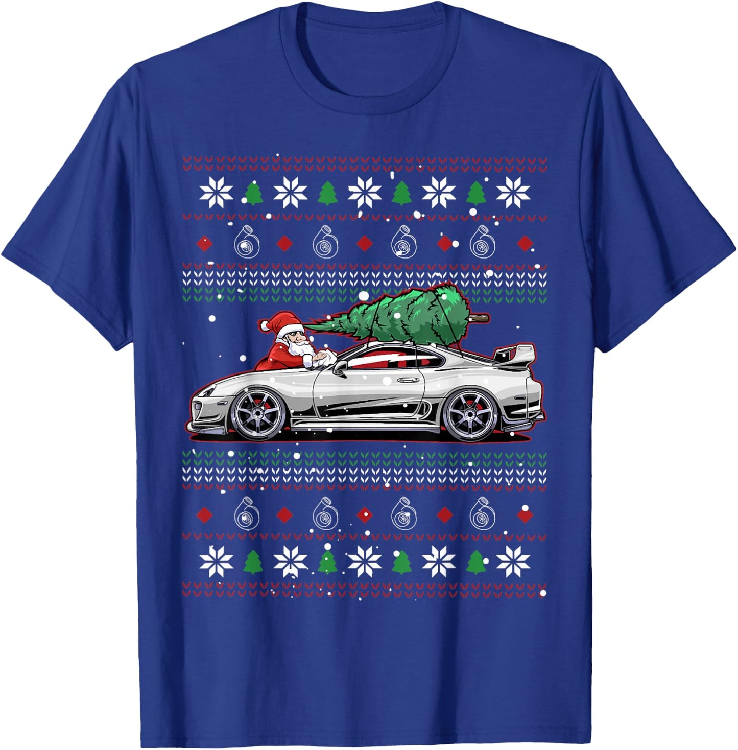 MK5 MK3 MK4 jzx100 Christmas Cars T-Shirt - T-Shirt | Royal