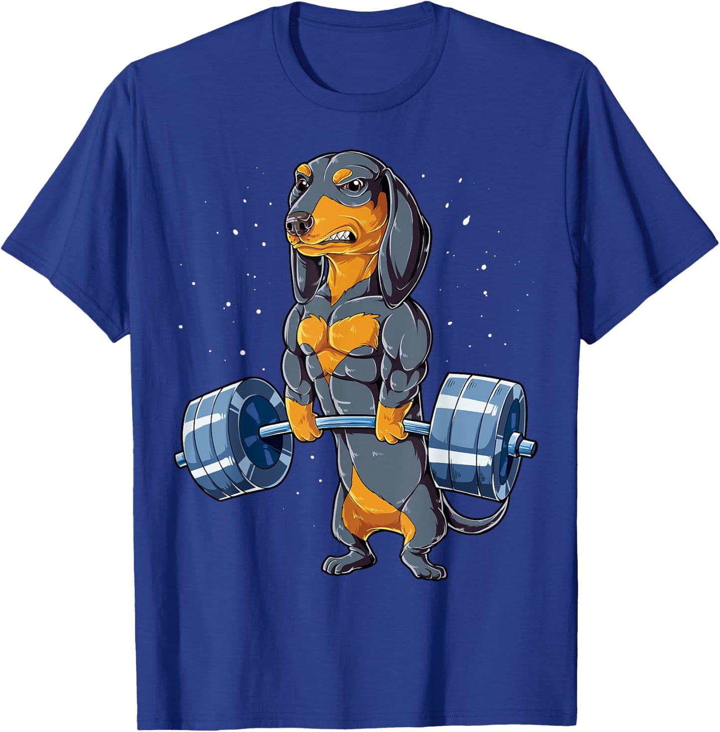 Dachshund Weightlifting Funny Deadlift Men Fitness Gym Gift T-Shirt - T-Shirt | Royal