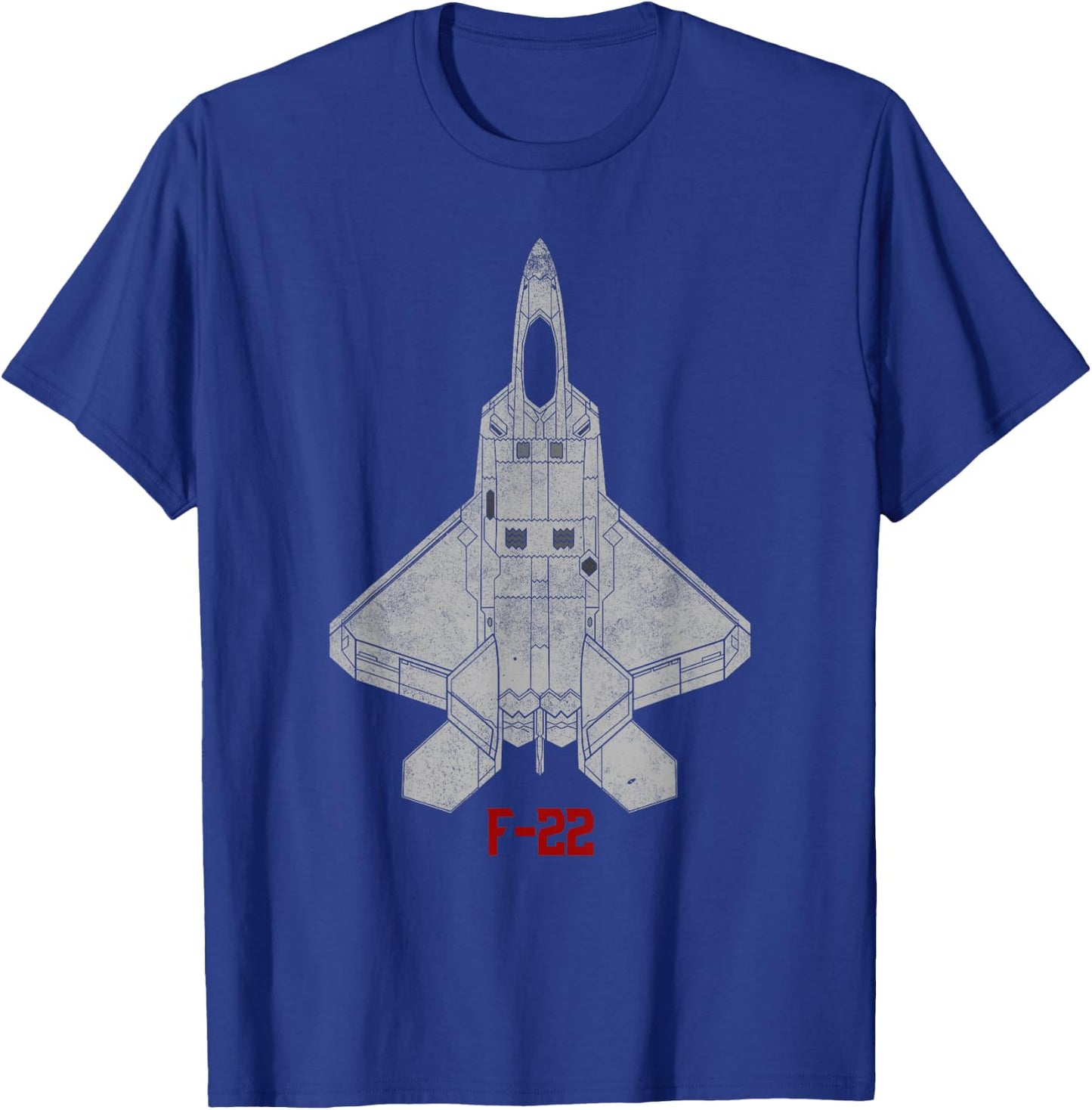 Military Aircraft F-22 Raptor Pilot Gifts T Shirt USAF T-Shirt - T-Shirt | Royal