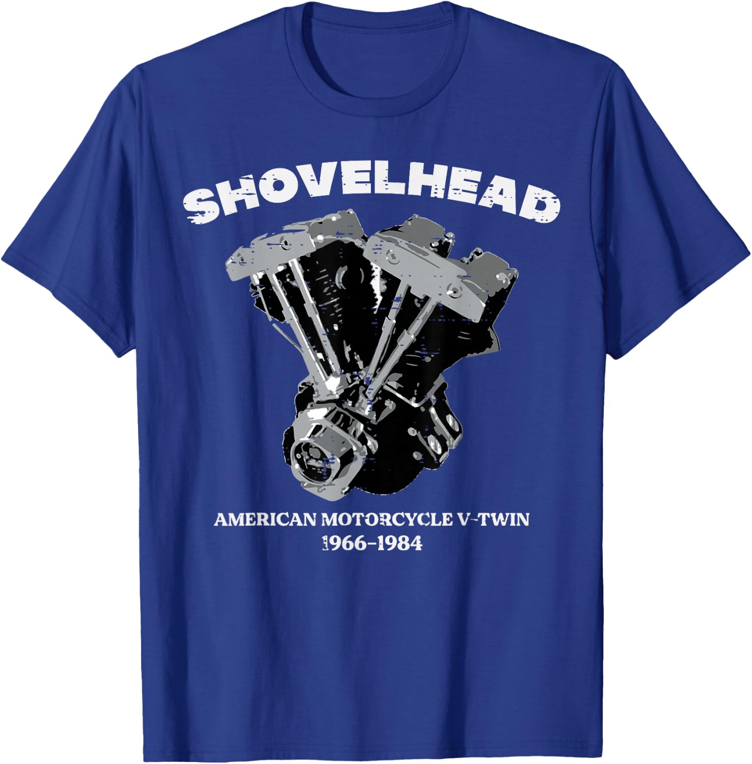 Biker Shovelhead Motorcycle Engine Vintage Men Women Kids T-Shirt - T-Shirt | Royal