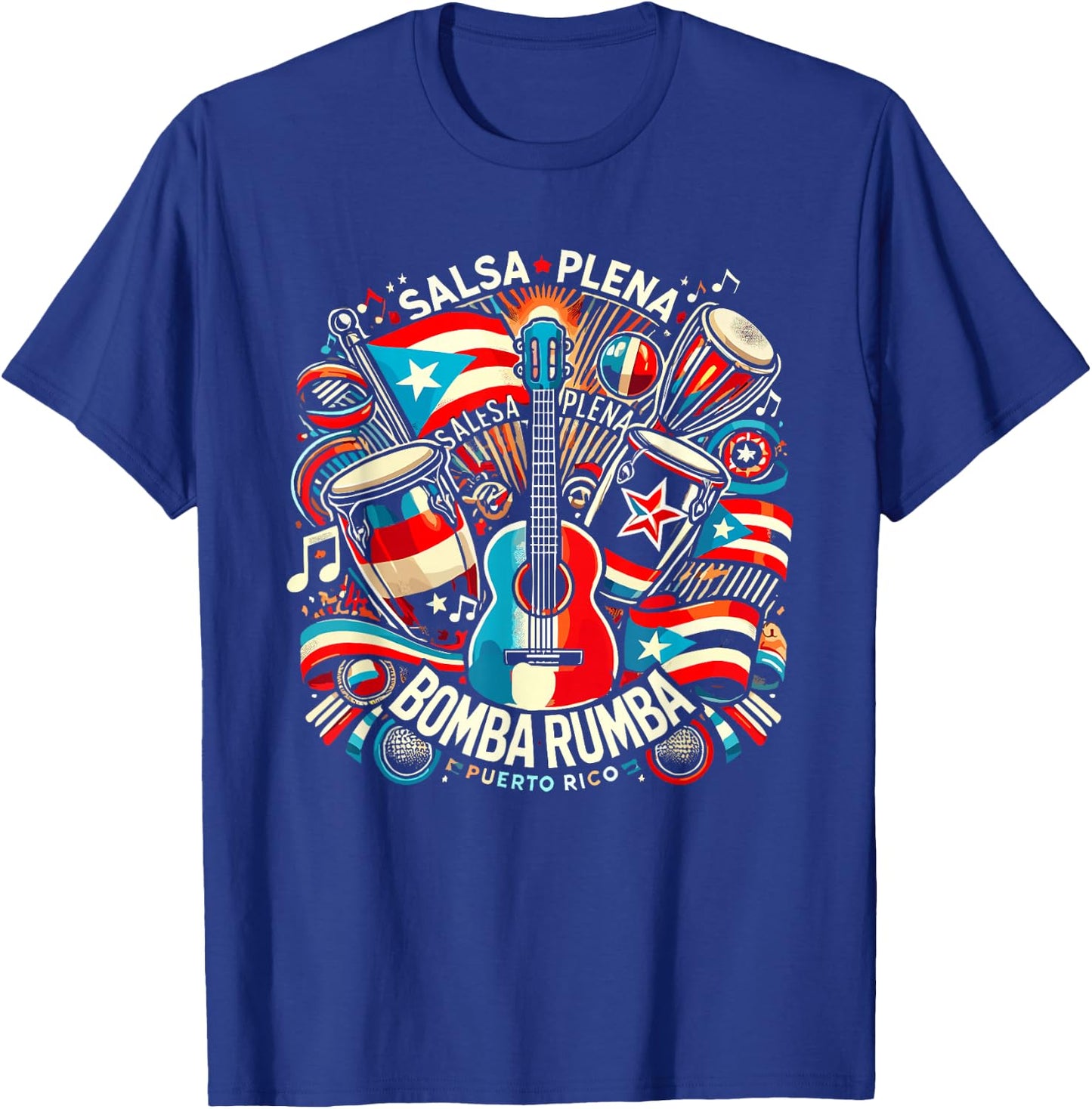 Salsa Plena Bomba Rumba Puerto Rica Dance T-Shirt - T-Shirt | Royal