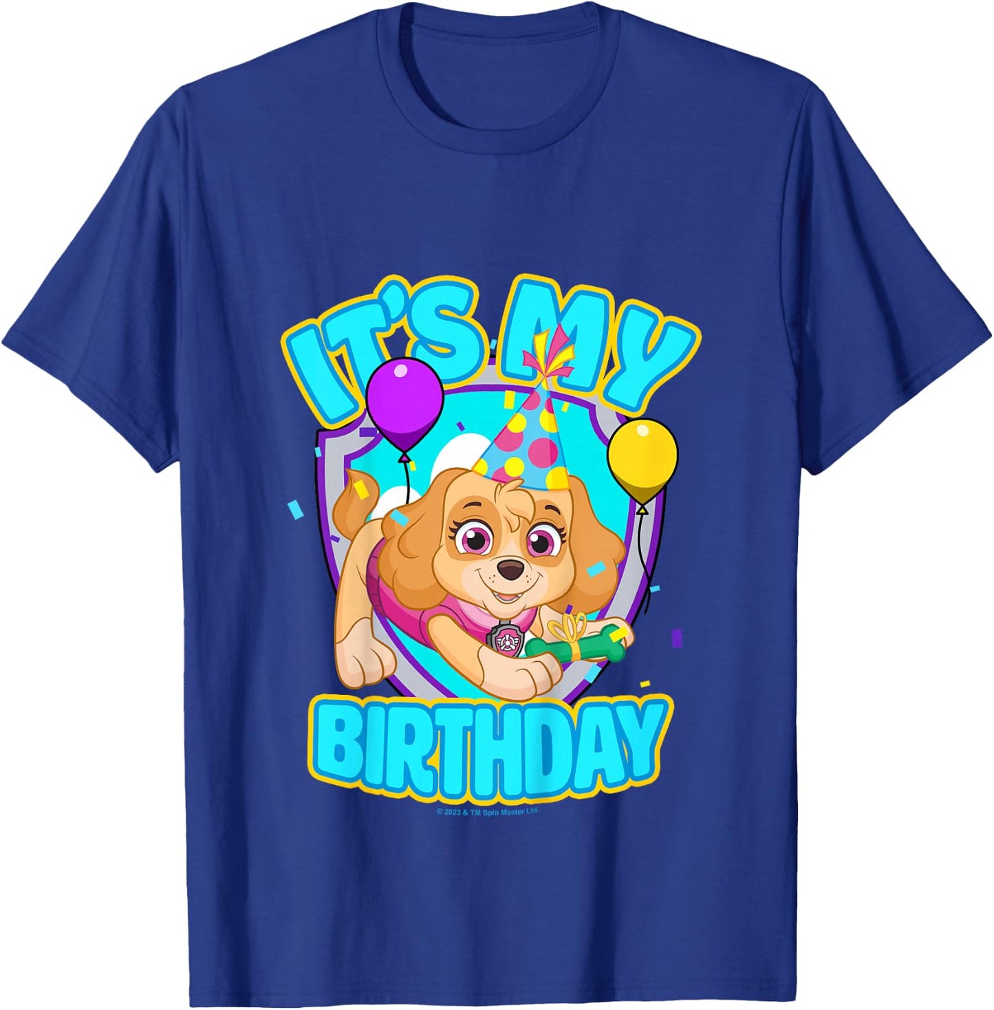PAW Patrol Birthday It's My Birthday Cute Skye Logo T-Shirt - T-Shirt | Royal