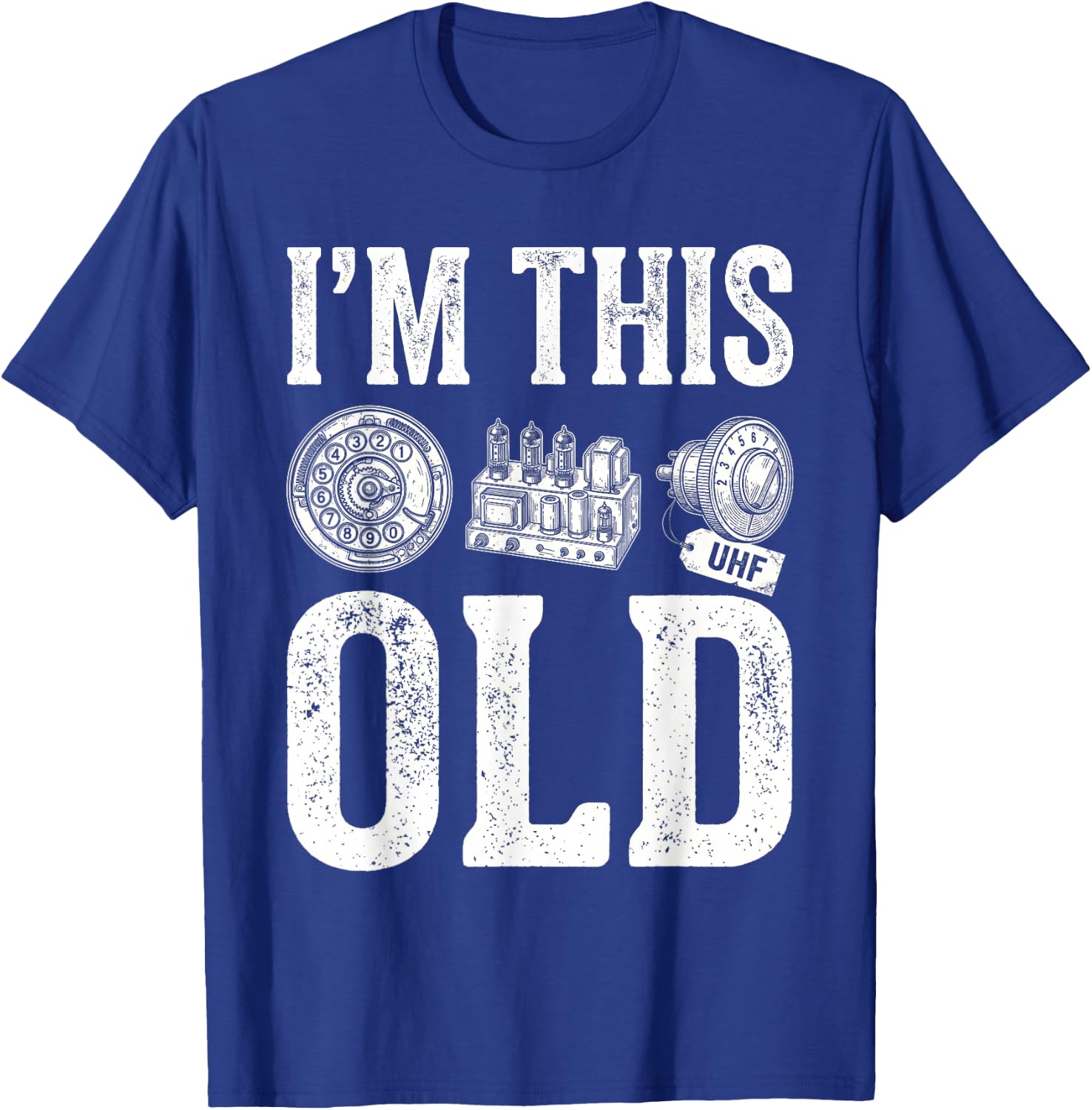 I'm This Old Classic Car Distributor Drum Brake Choke T-Shirt - T-Shirt | Royal