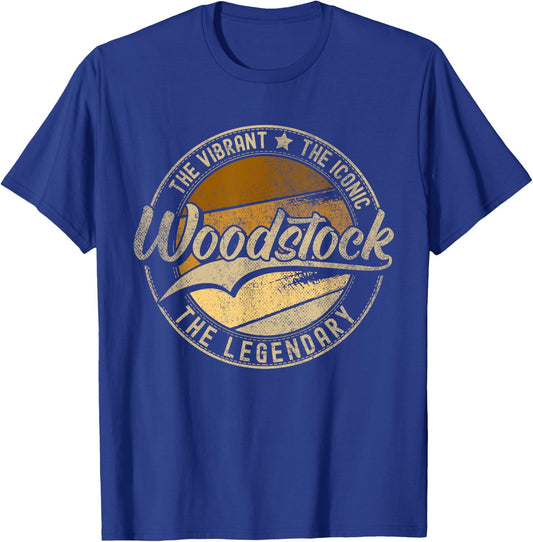 Woodstock CT | Connecticut | Vintage Distressed T-Shirt - T-Shirt | Royal