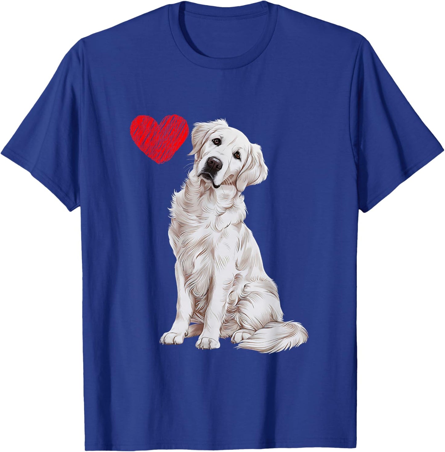 Love White English Cream Golden Retriever Mom Dog Puppy T-Shirt - T-Shirt | Royal