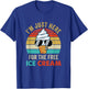 I'm Just Here for The Free Ice Cream Funny Cruise 2025 Retro T-Shirt - T-Shirt | Royal