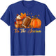 Pumpkin Spice Football Tis The Season Fall Thanksgiving T-Shirt - T-Shirt | Royal