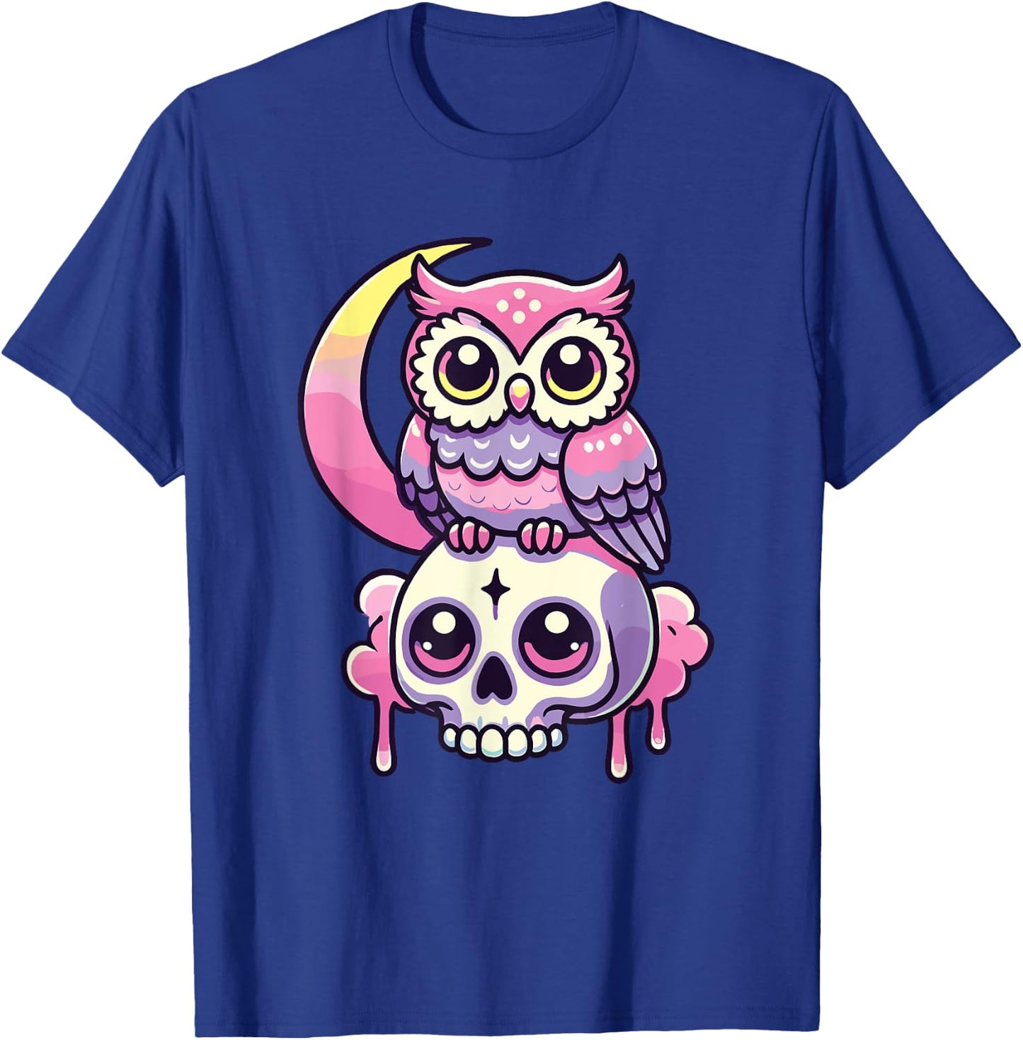 Kawaii Gothic Owl Pastel Colors Gothic Goth Owl T-Shirt - T-Shirt | Royal