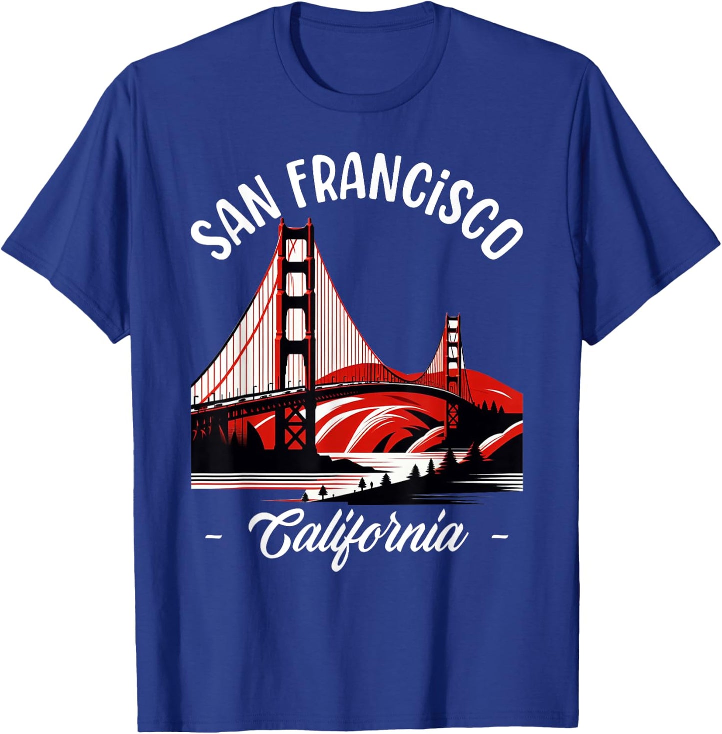 Golden Gate Bridge San Francisco California USA Golden Gate T-Shirt - T-Shirt | Royal
