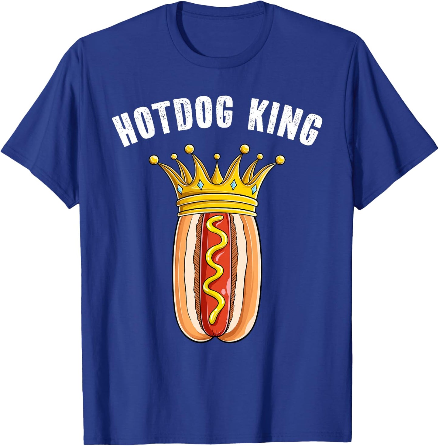 Hotdog King Cool Sausage Hot dog Food Lover Men Boys T-Shirt - T-Shirt | Royal